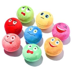 SCHITEC Squeaky Dog Toys, [8 Pack] Soft Stuffed Plush Balls with Squeakers, Interactive Fetch Play for Puppy Small Medium Pets