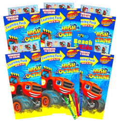 Blaze and The Monster Machines Birthday Party Favors Set ~ Bundle with 6 Blaze Play Packs with Stickers, Coloring Books, and Utensils (Blaze Goodie Bag Party Supplies)