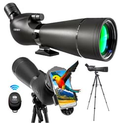 Gosky 20-60x85 Spotting Scope with Full Size Tripod,Phone Adapter,Bluetooth Camera Remote,Waterproof Spotter scopes for Target Shooting,Bird Watching,Travel,Hiking