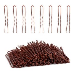 Tbestmax 300 Bun Hair Bobby Pins U Shaped Pin with Box Hair Grips to Clip Ballet Hair Net for Women 5 CM/2 Inch Brown