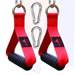 Vigoog Heavy Duty Gym Exercise Handles Attachment for Cable Machine,Resistance Band,Pulley System Home Fitness Workout Equipment, with Elastic Rubber Grip and 2 Large Carabiners
