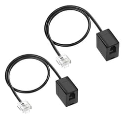 MEIRIYFA RJ11 Phone Jack to RJ45 Ethernet Converter Cable RJ45 8P4C Male to RJ11 6P4C Female Telephone Adapter Wire Cord for Landline Telephone Service (2 Pack)