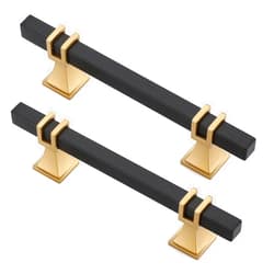 Lepatape 10 Pack 4 Inch Black and Gold Cabinet Pulls Black and Gold Cabinet Handles Kitchen Cabinet Pulls Dresser Drawer Pulls Kitchen Cabinet Hardware