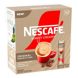 Nescafe Simply Creamy Instant Coffee, 16 x 9g Single Serve Sachets, 144g/5 oz. Box