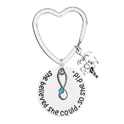 Infinity Collection Nurse Graduation Keychain, Custom Nursing Jewelry, She Believed She Could So She Did Nurse Gift - Nursing Graduation Gift, RN Stethoscope Keychain