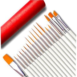 Afantti 18 Pcs Paintbrushes, Detail Fine Paint Brushes Micro Mini Tiny Artist Paintbrush Set