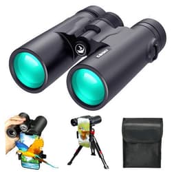 Gosky 8x42 Roof Prism Binoculars for Adults, HD Professional Binoculars for Bird Watching Travel Stargazing Hunting Concerts Sports-BAK4 Prism FMC Lens-with Phone Mount Tripod Strap Carrying Bag