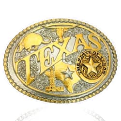 Montana Silversmiths Attitude State Heritage Oval Antiqed Patina Western Belt Buckle