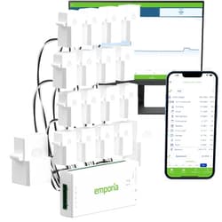 Emporia Gen 3 Smart Home Energy Monitor with 16 50A Circuit Level Sensors | Home Energy Automation and Control | Real Time Electricity Monitor/Meter | Solar/Net Metering