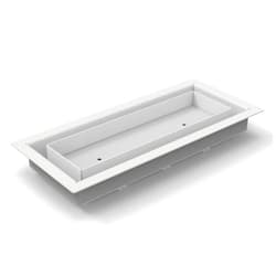 TRM Metal 3x10-Classic-White, Integrated Flush Floor-Matching Heavy-Duty Metal Vent Register,Made in Canada