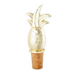 Kate Aspen Gold Pineapple Bottle Stopper - Set of 6 - Guest Gift, Party Favor or Decorations for Tropical Themed Weddings, Bridal Showers, Baby Showers, Luaus & More