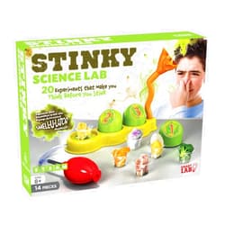 SMARTLAB Toys Stinky Science Lab - 14 Pieces - 20 Stinky Experiments - Includes 24-Page Activity Book & Pump-Activated Smell-U-Lator,Multicolor,Standard,SL306061
