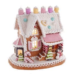 Kurt S. Adler 9-Inch LED Lights Gingerbread House, Multi