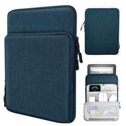 TiMOVO 8-9 Inch Tablet Sleeve Case for All-New iPad Mini 7 (A17 Pro, 2024), iPad Mini 6 (8.3-Inch, 2021), iPad Mini 5/4/3/2/1, Protective Pouch Bag with Multiple Pockets, Indigo