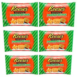Reese's Reeses Peanut Brittle Peanut Butter Cups Limited Edition Christmas Candy - Pack of 6 Bags - 9 oz Per Bag - 54 oz Total - Individually Wrapped Holiday Reeses Candy