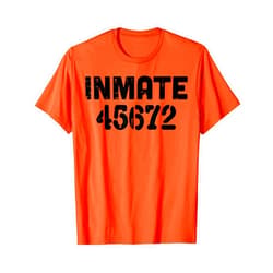 Easy Halloween Shirts Costumes Boy Girl Men Women Jail Inmate 45672 Funny Prisoner Halloween Prison Men Women T-Shirt