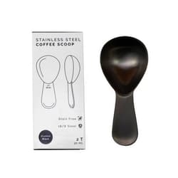 Planetary Design Airscape Stainless Steel Coffee Scoop - Perfectly Proportioned Ergonomic Spoon, 2 Tablespoon Capacity, Fits inside Airscape Canisters (Brushed Black)