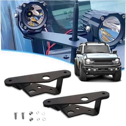 Tänzedzm Double lamp Holders Accessories Brackets Dual A Pillar LED Mounting Ditch Light Bracket Compatible with for Ford Bronco 2021 2022, Side Pillar Mounting Brackets
