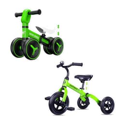 YGJT Baby Balance Bike for 1 Year Old Boys Girls with Adjustable Seat & 3 in 1 Foldable Tricycle for Toddlers Age 2-5 Years Old with Adjustable Seat and Removable Pedal