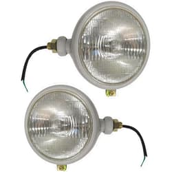 APSMOTIV 310066F Ford Tractor 2N 9N 8N Tractor Lights 8N Tractor Headlights Complete Lights Assembly Set with 12v bulbs Replacement parts New Holland 8N 9N NAA Tractor Lights