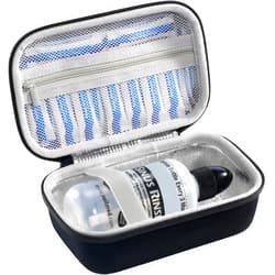 ProCase Travel Case for NeilMed Sinus Rinse Packets, Carrying Bag for Maoever Neti Pot Nasal Rinse, Portable Case for Sinus Rinse Bottle and Nasal Wash Salt Packets or Nose Cleaner Kit -Black
