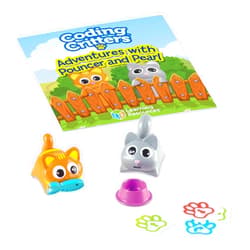 Learning Resources Coding Critters Pair-A-Pets Cats Pouncer & Pearl,Screen-Free Early Coding Toy For Kids, Interactive STEM Coding Pet, Ages 4+