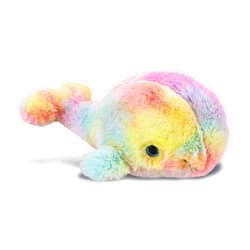 DolliBu Rainbow Whale Stuffed Animal – Soft Huggable Whale Stuffed Toy, Adorable Playtime Ocean Plush Toy, Cute Cuddle Gifts for Kids and Adults – 7 Inches