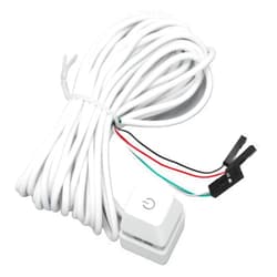 Sxhlseller PC Power Switch Convenient Mechanical Key PC Power Button, Blue Switch Backlit, Plug and Play for Office, Gaming Room and Family(White) (Colorful Light 4m)