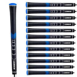 Lamkin Sonar + Golf Grips, Swinging Grips, with Lamkin's Fingerprint and Genesis Technology, 13- Bundle Pack, Black/Blue