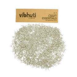 IEIDidactics Vibhuti Crafts 600Pcs Metal Screw Eye Pins, 4 x 8mm Eye Pins Hooks Eyelets Screw Silver - Basic Jewellery Findings, Arts & Crafts Projects, Charm Bead