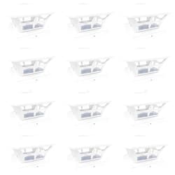 iGlow 12 Pack White Outdoor Garden 6 x 6 Solar SMD LED Post Deck Cap Square Fence Light Landscape Lamp PVC Vinyl Wood