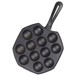 Cabilock 1 Pc cast Iron Snail Pot Eggs Cooker Cooking Plate pan Escargot Plates cast Iron Maker Ebelskiver Maker Mould Snail Plate Tray Mushroom Escargot Plate nonstick bakeware Metal Ball