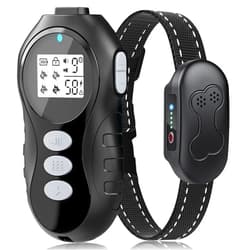 DDZ Dog Shock Collar - 2000FT Range Rechargeable Dog Training Collar with Remote IPX7 Waterproof 4 Training Modes (Flashlight Beep Vibration Shock) Perfect for Small Medium Large Dogs (20-150lbs)