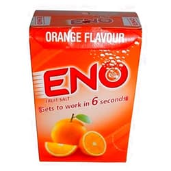 Eno Fruit Salt Antacid Powder - ORANGE Flavor - 1 Carton (30 Sachets)- 5 g Each