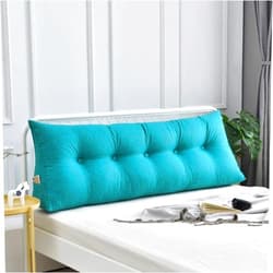 ZHNALIUS Large Soft Comfortable Backrest Headboard King Cushion Pillow for Reading Rest in Twin Bed，Breathable Triangular Wedge Support Positioning backand Back Waist Wall Pillow with Washable Cover