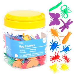 edxeducation Bug Counters - Mini Jar - Set of 72 - Early Math Manipulatives - Bug Counters, Tweezers and Actvity Guide - Home Learning