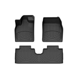 WeatherTech FloorLiner HP Custom Fit Floor Mats for Ford Mustang Mach-E - 1st & 2nd Row (441664-1-2IM), Black