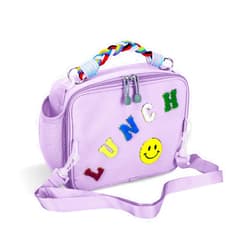 DWBAG Lunch Bag Kids,Insulated Lunch Bag for Girls Boys with Shoulder Strap,Easy Holds Lunch Box,Snacks and Water Bottle Together,Keep Foods Fresh in School or Picnic (Purple)