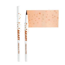 AKARY Freckle Pen Professional Lifelike Face Concealer Point Out Natural Waterproof Longlasting Soft Artificial Fine Makeup Freckle Pen Life Face Decoration (#01 Light Brown)