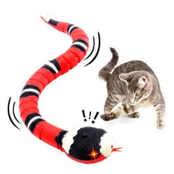 Punieayi Smart Sensing Snake Toy, Infrared Induction Snake Toy for Kids, USB Rechargeable Interactive Toys for Cat Dog, Simulation Slithering Serpent Realistic Snake Kids' Electronics for Boys Girls