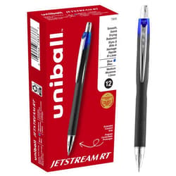 uni-ball 73833 Jetstream RT Ballpoint Pens, Bold Point (1.0mm), Blue, 12 Count