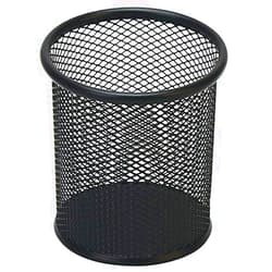 HSYMQ Black Pen Holder Cup for Desk, Black Wire Mesh Pencil Cup Holder for Desk Office Pen Organizer