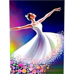 SKRYUIE 5D Diamond Art Painting Dancer Full Drill by Number Kits, DIY Rhinestone Pasted Paint with Diamond Set Arts Craft Decorations (12x16inch)
