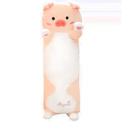 Yeqivo Long Pig Plush Pillow, Pink Pig Plush Toy Long Pig Stuffed Animals, Cute Pig Plush Sleeping Hugging Pillow Toy for Kids Girlfriend(Pig,19.68Inch/50cm)