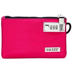 Vaultz Locking Accessories Pouch, 7x10 Inches, Berry (VZ03989)