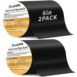 Oleitodh 2 Rolls Butyl Joist Tape for decking, 6 Inch x 50 Feet Weatherproof Butyl Sealant Deck Tape Joist-Beam Deck Joist Tape Bulk for Wood Joists Decks Beams Roof