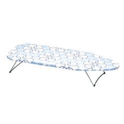 Household Essentials 122101 Small Tabletop Ironing Board with Folding Legs - Magic Rings Cover and Pad,Blue Rings