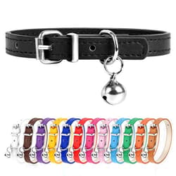 Engorgio XXS Dog Collar for Teacup Adjustable Teacup Dog Collar for Small Medium Large Dogs 3/8 inch Width (Black, XXS)
