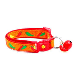 Pugs to Persians Pepper Cat Collar - Safety - Breakaway - Charm and Bell - Pugs2Persians (Small(10lbs & Less), Orange)