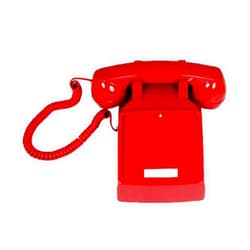 Cortelco 2500NDL-RD 250047-vba-ndl Red Desk No Dial